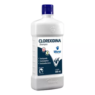 Shampoo Dermatite Clorexidina 500ml World Fragrância Suave