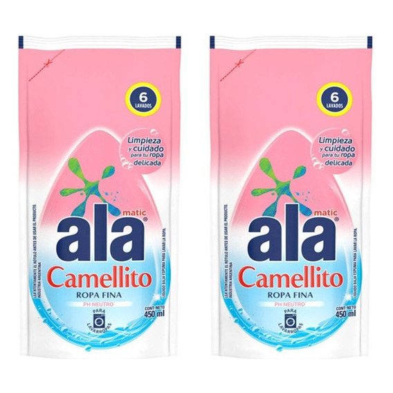 Ala Camellito Ropa Fina 450 Ml Ph Neutro Pack X2u