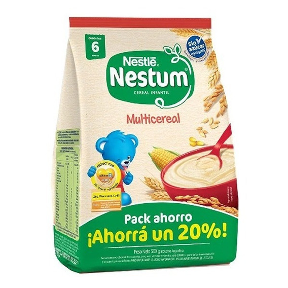 Nestlé Nestum Multicereal Infantil Sin Azúcar Pouch 500ml