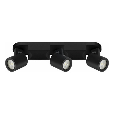 Aplique 3 Luces Spot Negro Movil Dicro Led Gu10 U1303n Mks Negro
