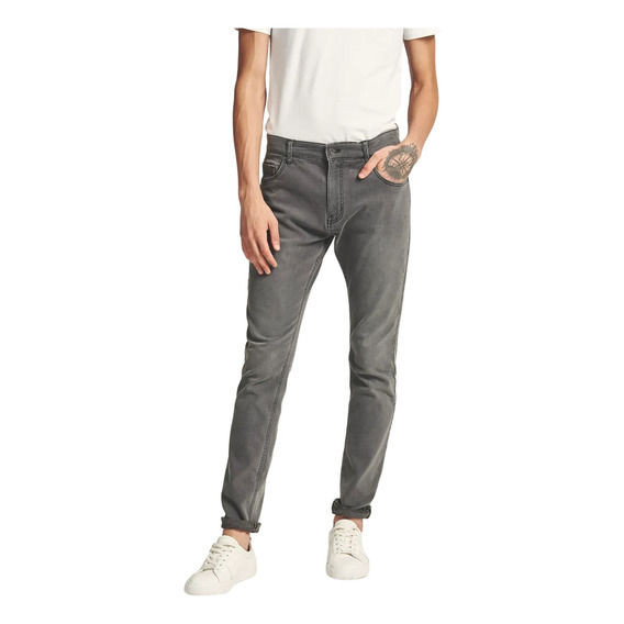 Jean 223, Slim Fit, Hombre, Denim, Gris, Equus