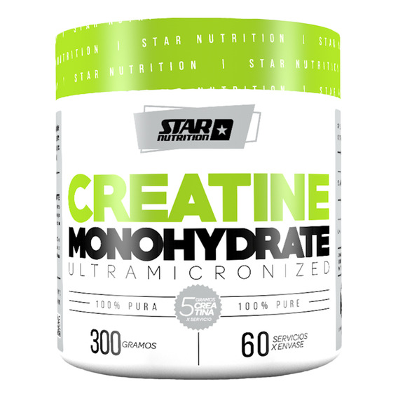 Suplemento en Polvo Star Nutrition Creatine Monohydrate Ultramicronized en Pote de 300g