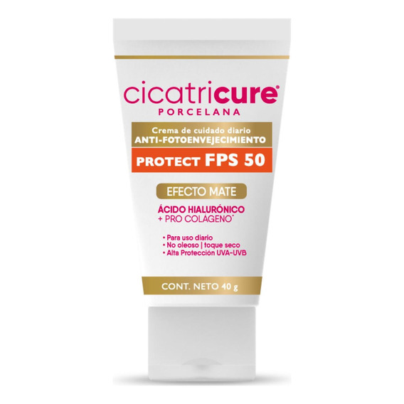 Crema Antiedad Protector Fps 50 Cicatricure Porcelana 40g