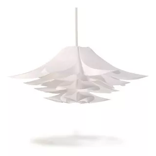 Lustre Luminaria Pendente Sala Lótus Branco - Grande 58cm 