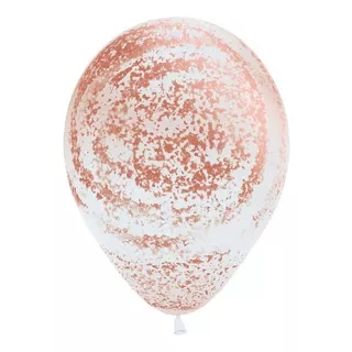 Globo Sempertex Blanco Graffiti Dorado Rosa #12 C/50 Pzs