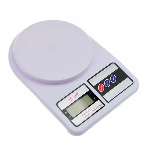 Báscula de cocina digital SQ Cozinha SF-400 pesa hasta 7kg blanca