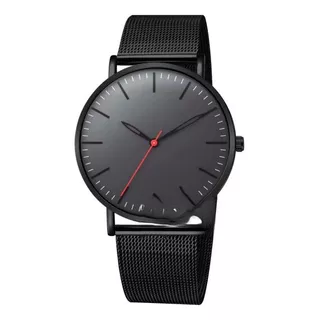 Reloj Negro Metálico Minimalista Clásico