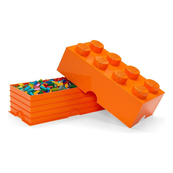 Caja Decorativa De Lego  4004  Color Orange   50cm De Largo X   25cm De Ancho X   18cm De Alto 