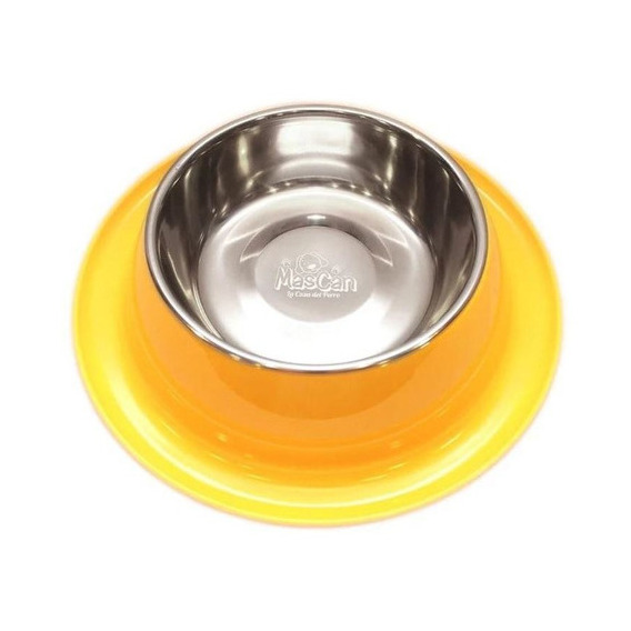 Plato Melamina Anti-hormigas Amarillo Para Perro S Mascan Color Amarillo