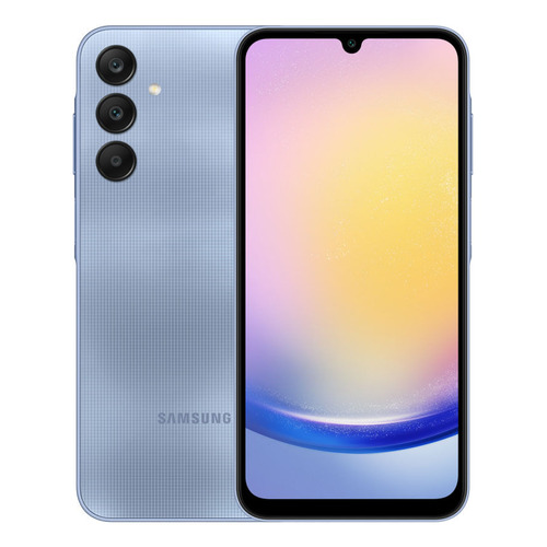Teléfono celular Samsung Galaxy A25 5g, cámara trasera triple de hasta 50 MP, selfie de 13 MP, pantalla Super Amoled Infinity de 6.5120 Hz, 128 GB, 6 GB, procesador Octa-core, doble chip, azul