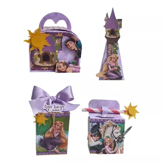 Kit Festa Infantil Rapunzel Personalizados 3d Lembrancinhas 