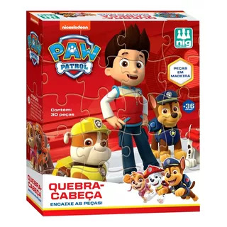 Quebra-cabeça Nig Brinquedos Patrulha Canina 0682 De 30 Peças