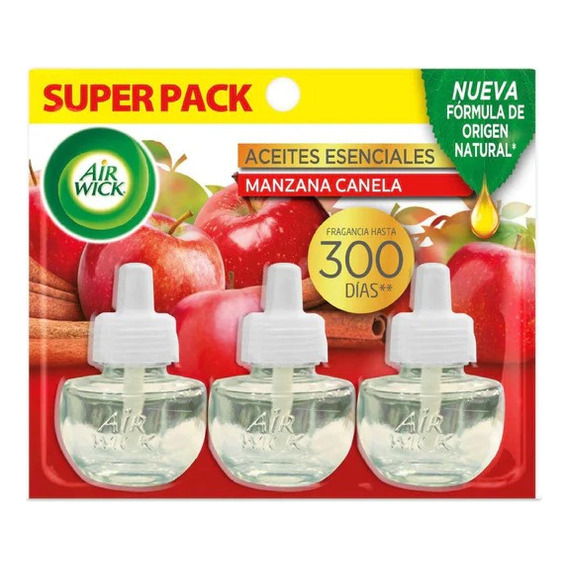 Recarga Desodorante Electrico Manzana Canela Airwick 3 Un