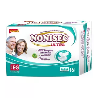 Pañales Para Adultos Descartable Nonisec Ultra Talle Eg 16un Talle Extra Grande