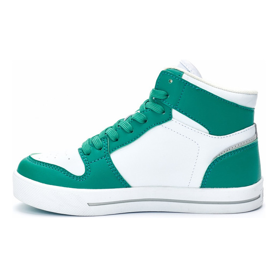 Zapatilla Botita Verde Y Blanca Jam Niños Atomik