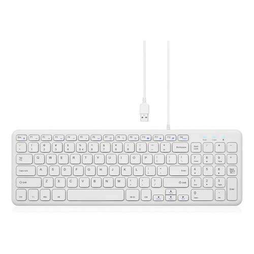 Teclado Cableado Usb Perixx 213 Multimedia Español Teclado Blanco Idioma Español España