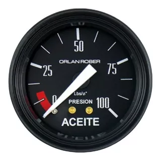 Reloj 52 Mm Manometro Aceite Mecanico 100 Lib Orlan Rober