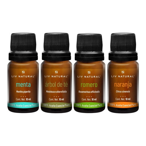 Kit De 4 Aceites Esenciales Liv Natural® Energía