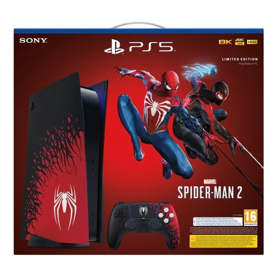 Consola Playstation 5 Spiderman 2 Edition 1tb Cfi-1216a Color Negro - Rojo