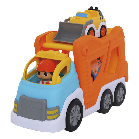 Camión Transportador + Figuras De Juguete My Little Kids Color Naranja