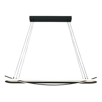 Colgante Led Boise Negro 120m Deco Moderno  Negro