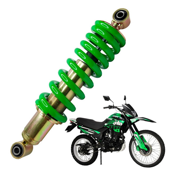 Amortiguador Monoshock Ajustable Para Italika Dm200 Verde