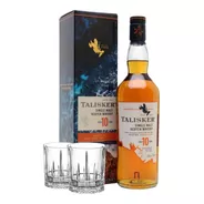 Whisky Talisker 10 Años 750ml + 2 Vasos Spiegelau De Cristal
