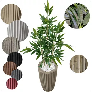 Bambu Artificial Permanente + Vaso 