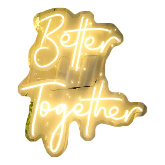 Letreros Led Neón  Better Together Dos Piezas