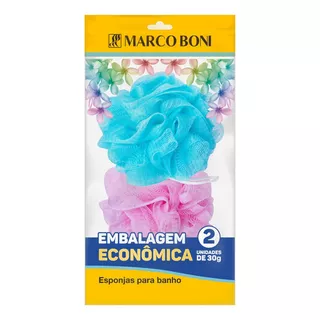 Esponjas Em Nylon Para Banho Macia Kit Com 2 Marco Boni