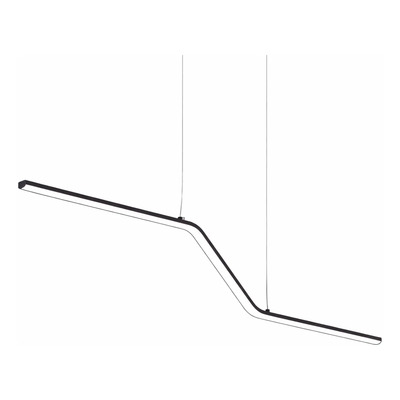 Colgante Led Doble Donei Negro Deco Diseño Moderno Lk Negro