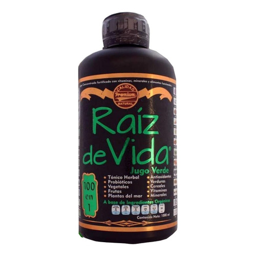 Raiz De Vida Jugo Verde Organico 1 Lt 100 En 1 Ultradvance Sabor Sin Sabor