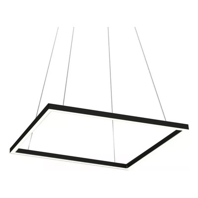 Colgante Deco Quadra Negro Led 60x60cm 46w 4200lm Moderno 