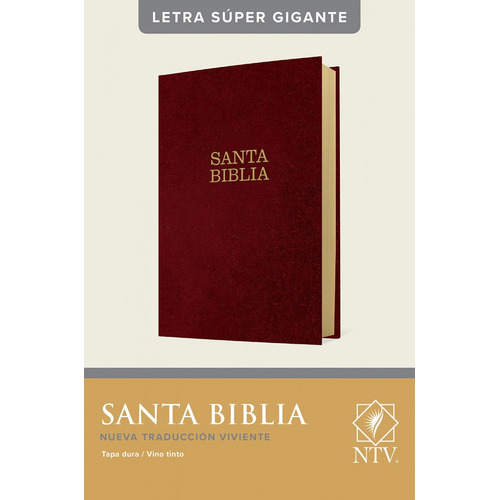Biblia Ntv Letra Súper Gigante Tapa Dura Vino Tinto
