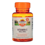Vitamina E, Sundown Naturals, 180 Mg (400 Ui), 100 Softgels