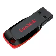 Memoria Sandisk 32gb Usb 2.0 Cruzer Blade Z50 Negro C/rojo