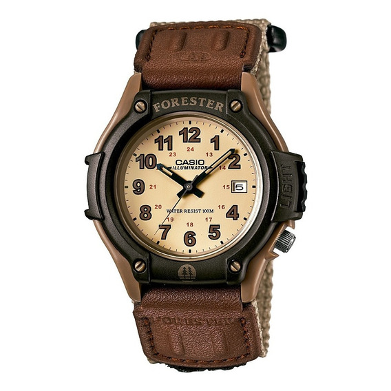 Reloj Casio Forester Ft-500wc-5bv E-watch Color de la correa Marrón claro Color del fondo Beige