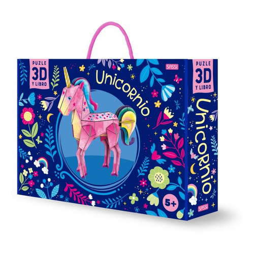 Unicornio 3d - Libro + Puzle 3d Maqueta - Sassi