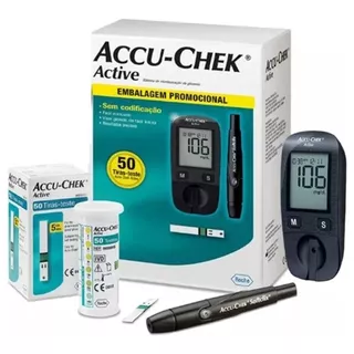 Kit Medidor De Glicemia Accu-chek Active + 50 Tiras
