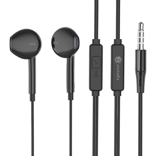 Auriculares Jd Music In Ear Stereo Jack 3.5mm Cable Manos Libres Micrófono Negro