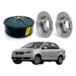  Disco Freio Traseiro Polo Sedan 2.0 2007 A 2011