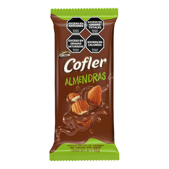 Chocolate Con Leche Y Almendras Cofler X 10 Unidades