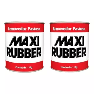 Removedor De Tinta Pastoso Maxi Rubber 1kg Kit C/ 2 Unidades