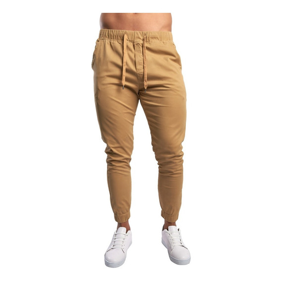 Jogger Para Caballero De Gabardina Pantalon Casual Stretch