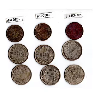 3 Monedas Historica De Plata