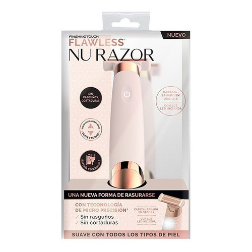 Flawless Nu Razor Rasuradora Eléctrica Corporal - Recargable Color Rosa pálido