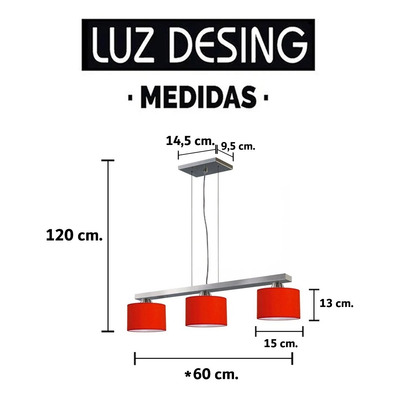 Lampara Colgante 3 Luces Acero Apto Led Moderno Envio 