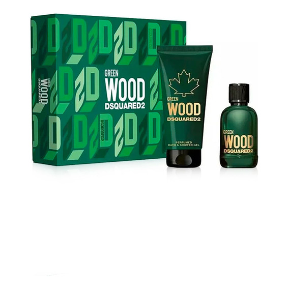 Kit Perfume Hombre Dsquared2 Green Wood Edt 100 Ml