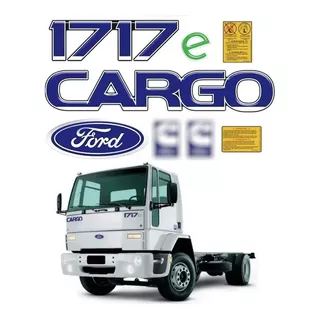 Kit Adesivo Resinado Para Ford Cargo 1717e Cor Azul