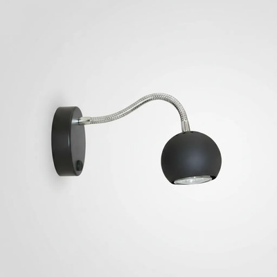 Aplique Metal Venus Movil Gu10 Tecla  Negro Negro